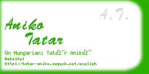 aniko tatar business card